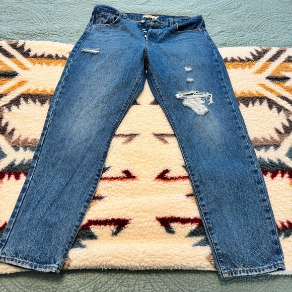 LEVIS Wedgie Jean Straight Mom Jean Skinny Blue - Picture 6 of 7